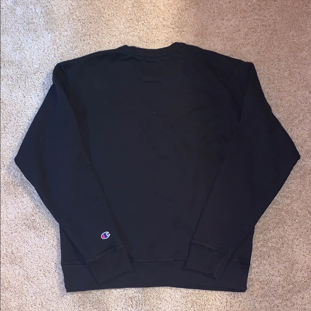 Champion Men's Medium Black Crewneck Pullover Sweater - Picture 5 of 6
